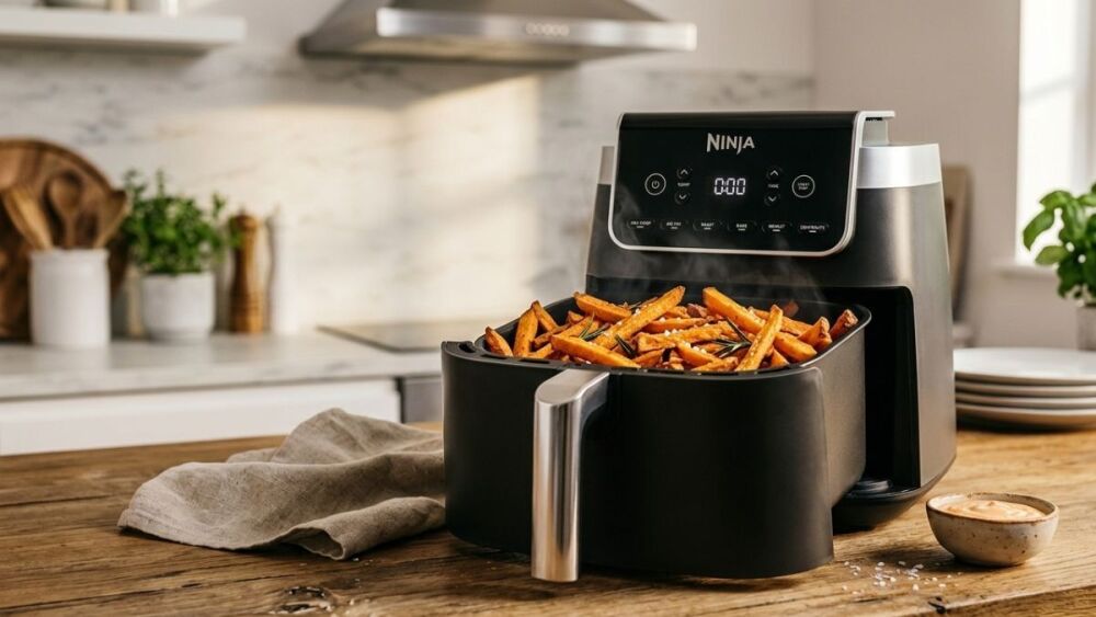 Cette Air Fryer Ninja combine grande capacité et format compact pour s’adapter à toutes les cuisines.