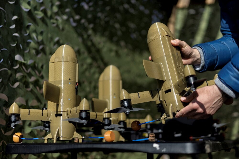 Un drone intercepteur Sting de la société ukrainienne Wild Hornets.