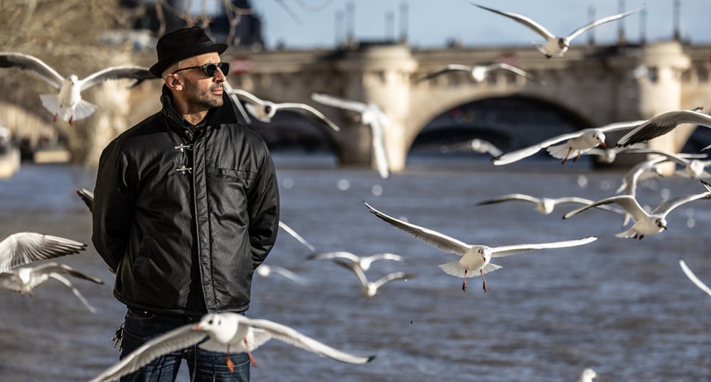 Le plasticien JR, à Paris.