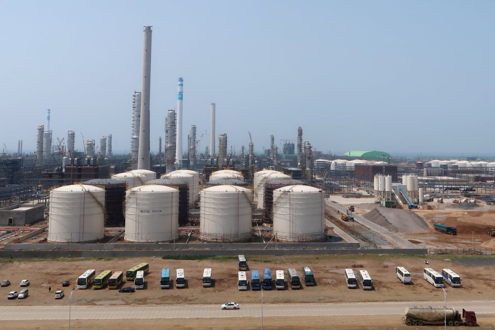 Site de Hengli Petrochemical à l'île de Changxing à Dalian (Chine).