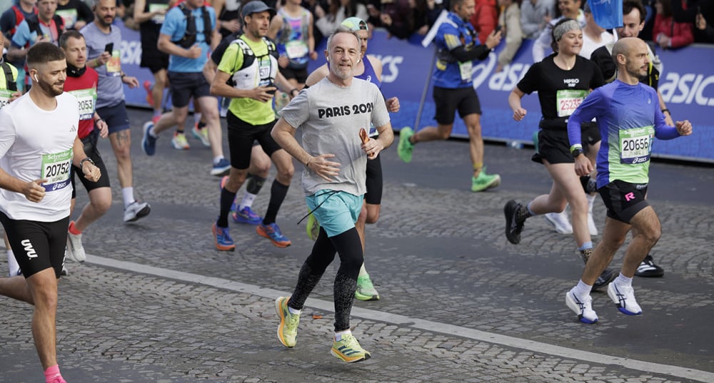 Emmanuel Grégoire, Maire de Paris durant la 49ème édition du Marathon de Paris.