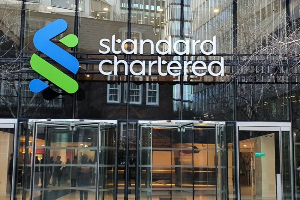 Siège social du groupe bancaire Standard Chartered, à Londres.