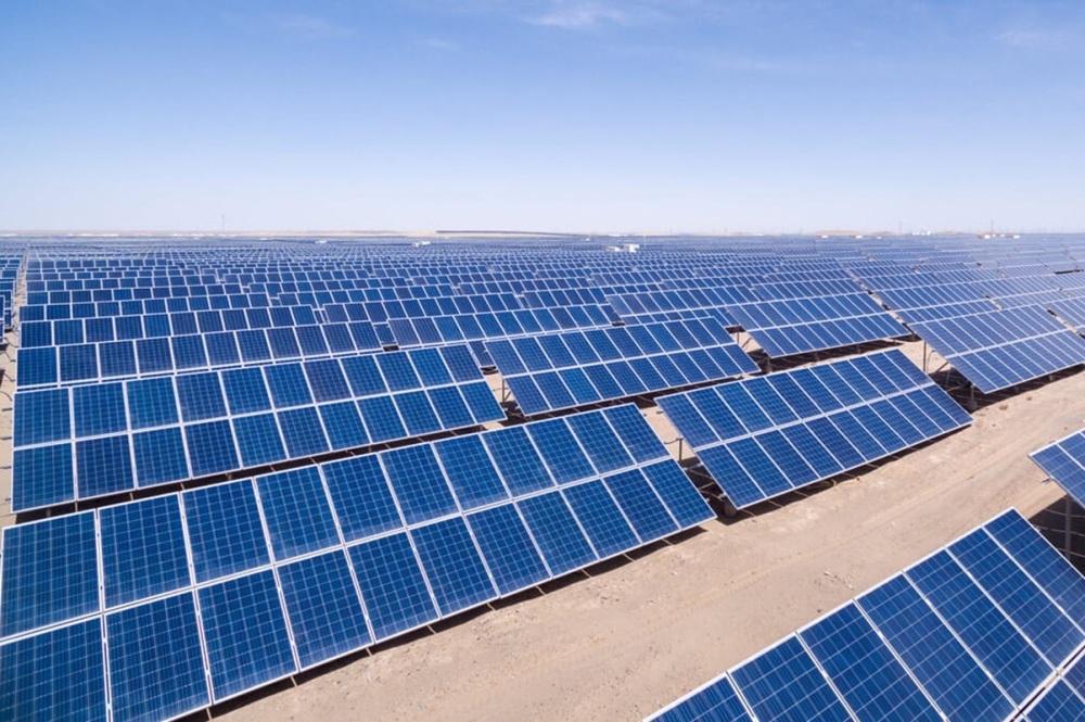 Le parc solaire de Benban, situé près d'Assouan en Égypte.