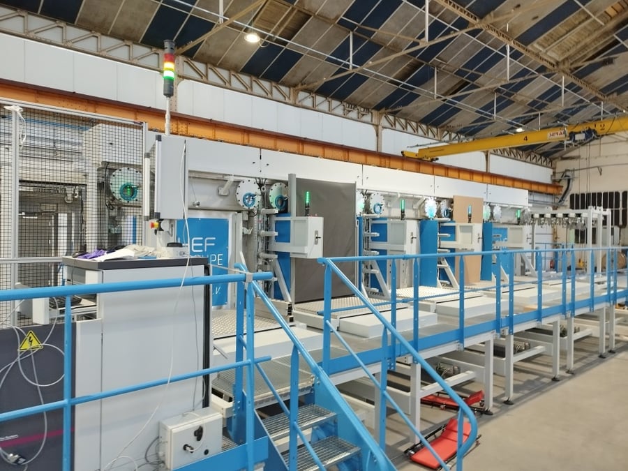 La nouvelle ligne de production de HEF dédiée au marché de l'hydrogène.