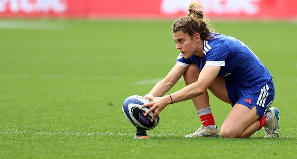 La joueuse de rugby française Carla Arbez lors du match du Tournoi des Six Nations contre l'Italie, au Stade des Alpes, à Grenoble (Isère), le 11 avril 2026.