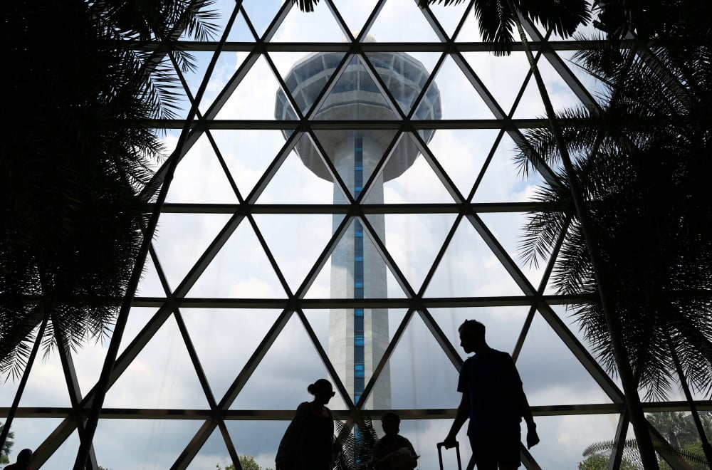 La tour de contrôle de l'aéroport Jewel Changi