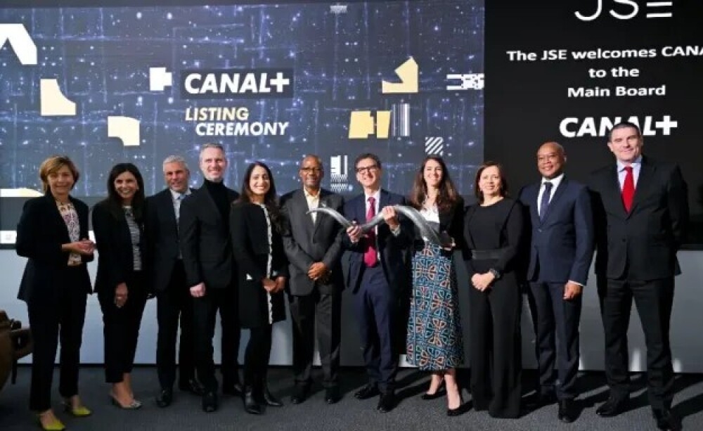 Cérémonie de cotation de Canal+ à la Bourse de Johannesburg (JSE).