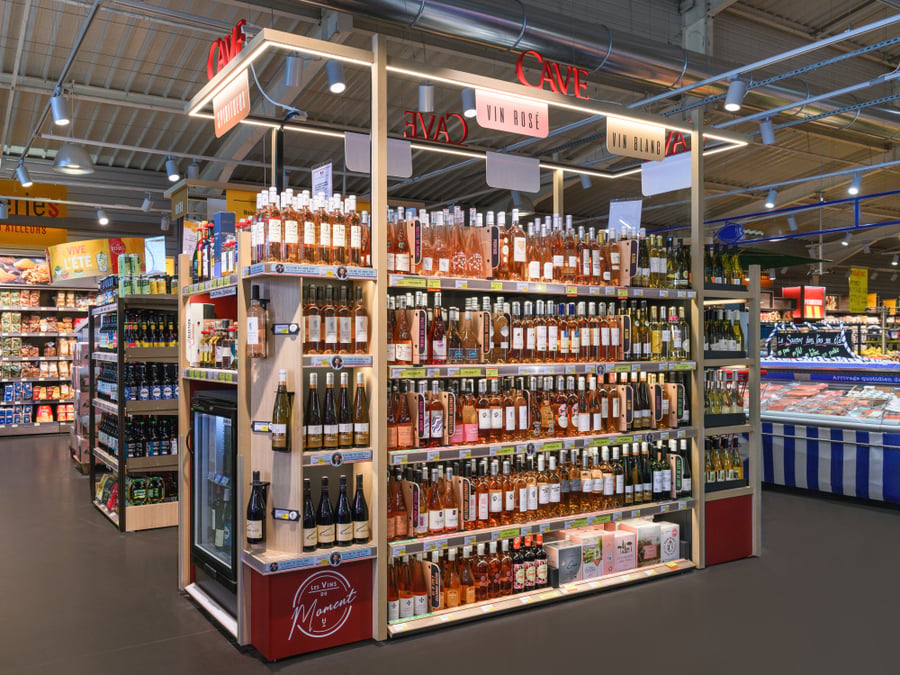 Rayon vins de Grands Frais géré par Euro Ethnic Foods