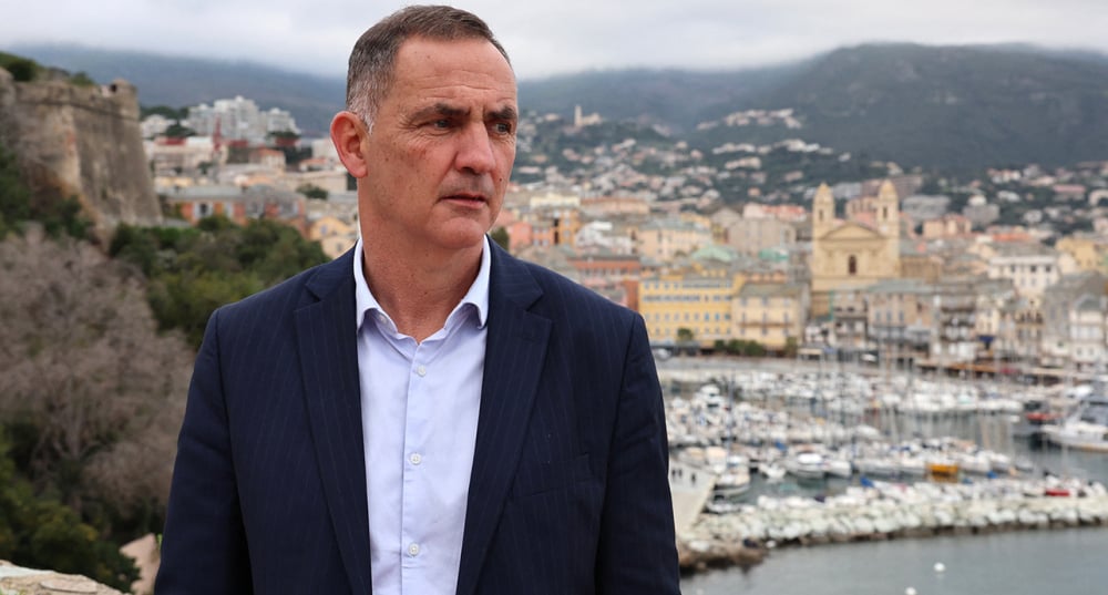 Gilles Simeoni, président du conseil exécutif de l'Assemblée corse.