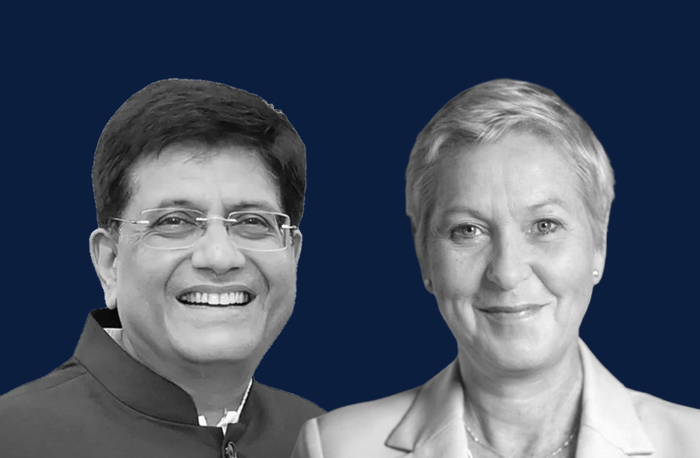 Piyush Goyal et Anne Le Hénanff
