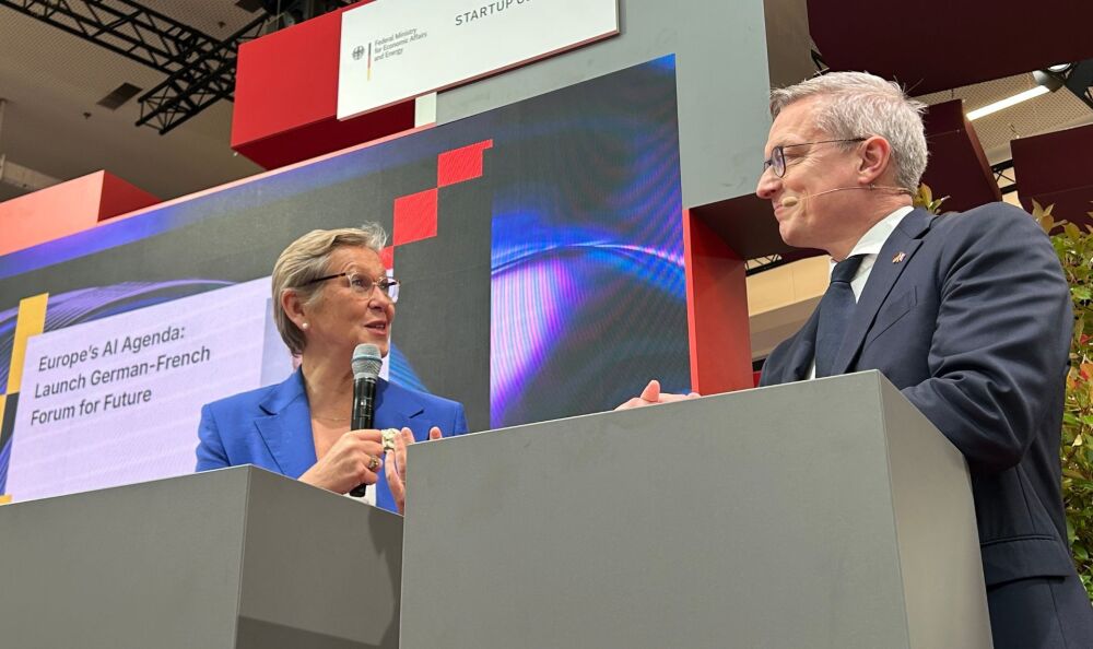 Anne Le Hénanff, ministre déléguée au Numérique et Karsten Wildberger, ministre fédéral allemand de la Numérisation et de la Modernisation de l'État