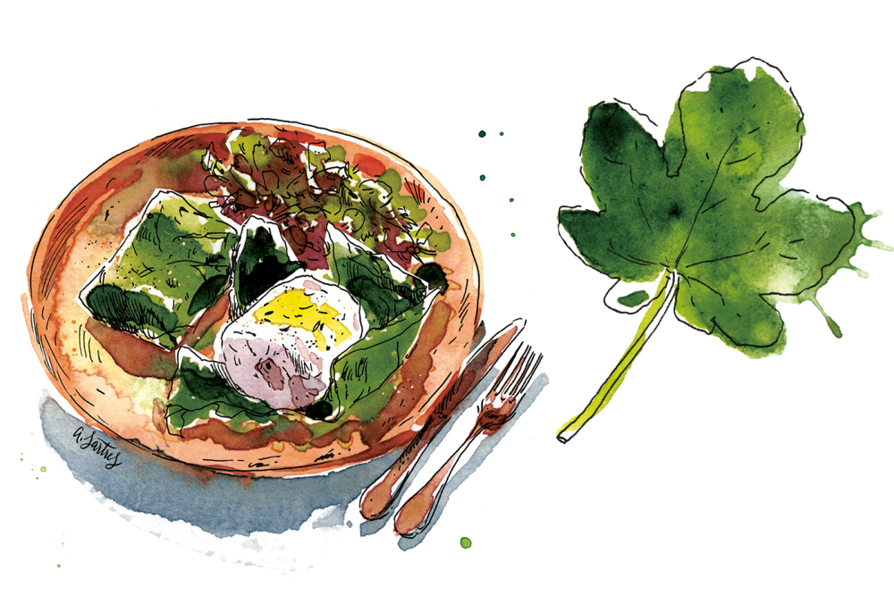 La recette de lotte à la feuille de figuier d'Anne Etorre.