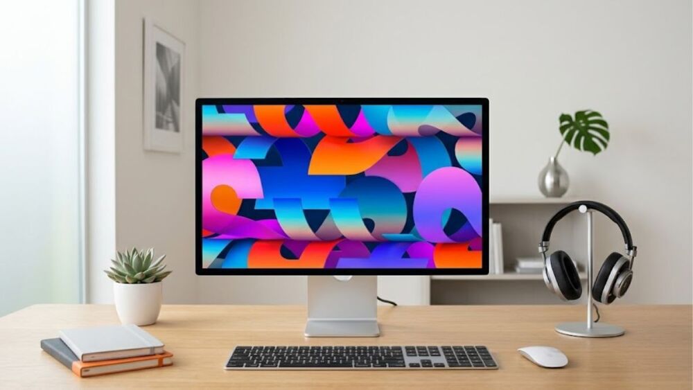 L’Apple Studio Display combine une dalle Retina 5K de 27 pouces et un verre nano-texturé destiné à limiter les reflets.