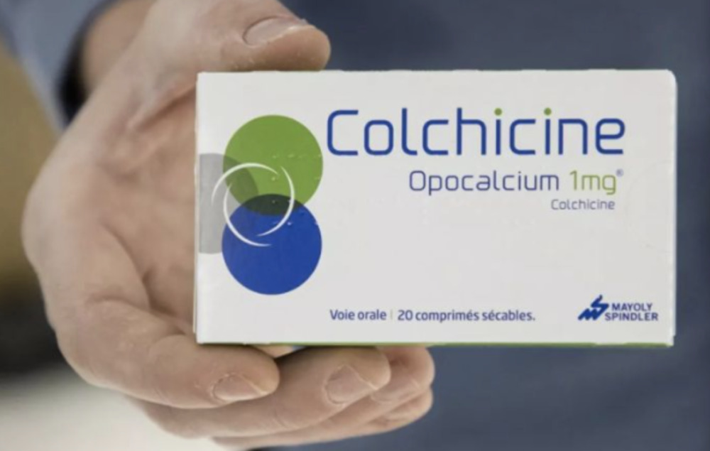 Une boite de Colchicine, jusqu'à présent fabriquée en Roumanie.