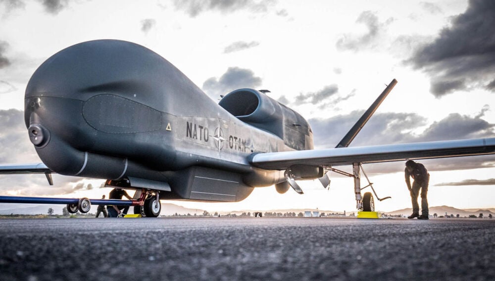 Un drone RQ-4 de l'OTAN