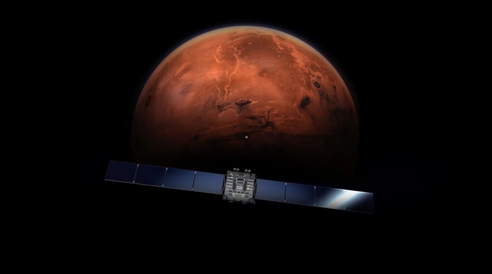 Vue d'artiste de la mission Aeolus