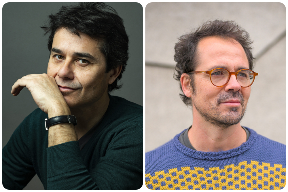 Laurent Binet et Luis de la Osa, écrivains passionnés de tennis.