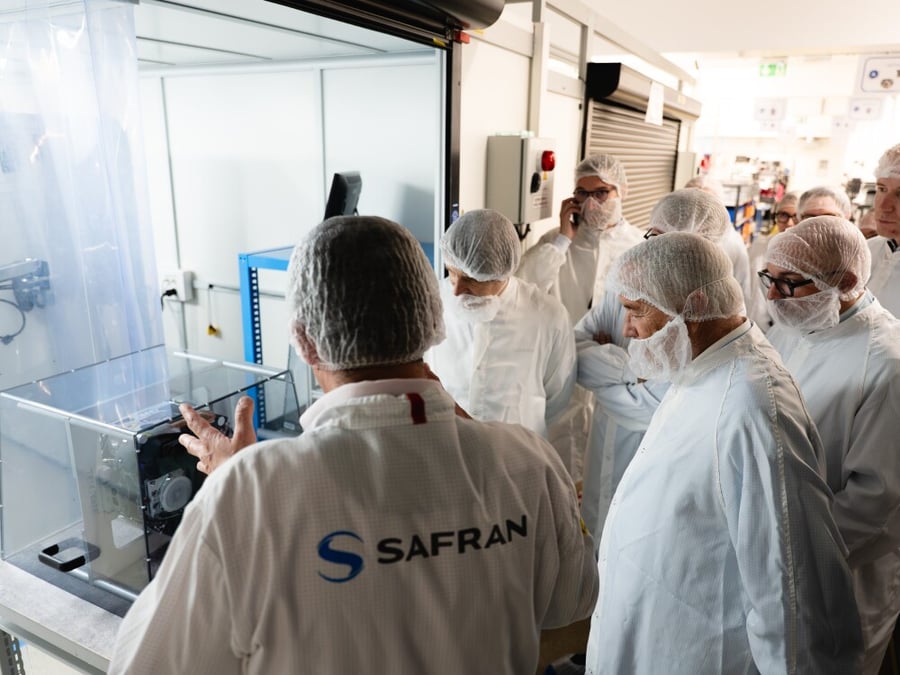 François Rebsamen, président de Dijon Métropole à l'inauguration ce mardi du nouveau bâtiment Safran.