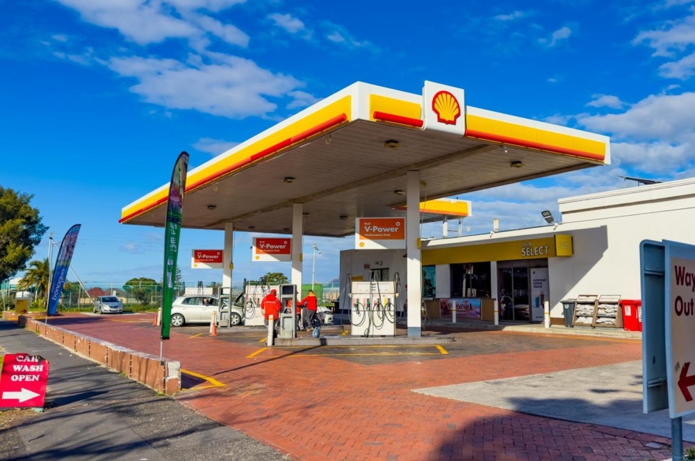 Une station service Shell en Afrique du Sud.
