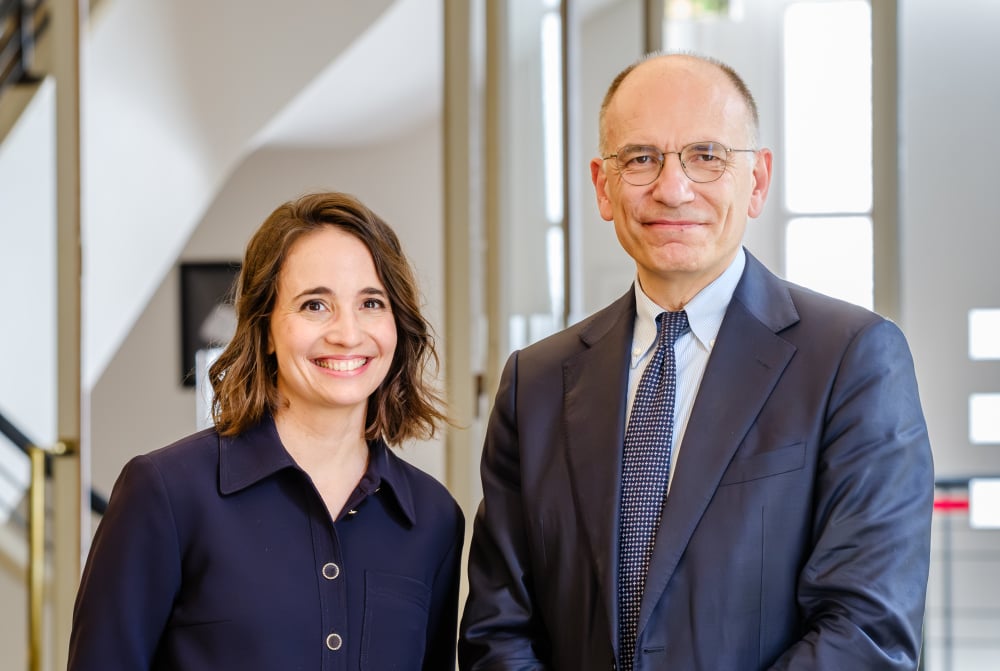 Priscille Szeradzki et Enrico Letta