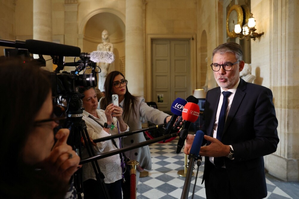 Olivier Faure, le 16 avril à l'Assemblée.