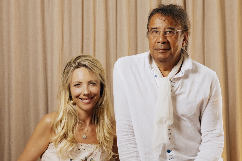 Laurent Voulzy et Isaure Le Faou à l'hôtel de Sers, le 22 juin 2026, à Paris.