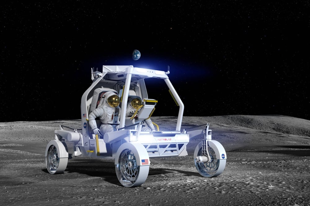 Le nouveau véhicule, baptisé Crewed Lunar Vehicle, ou CLV-1 de Venturi.