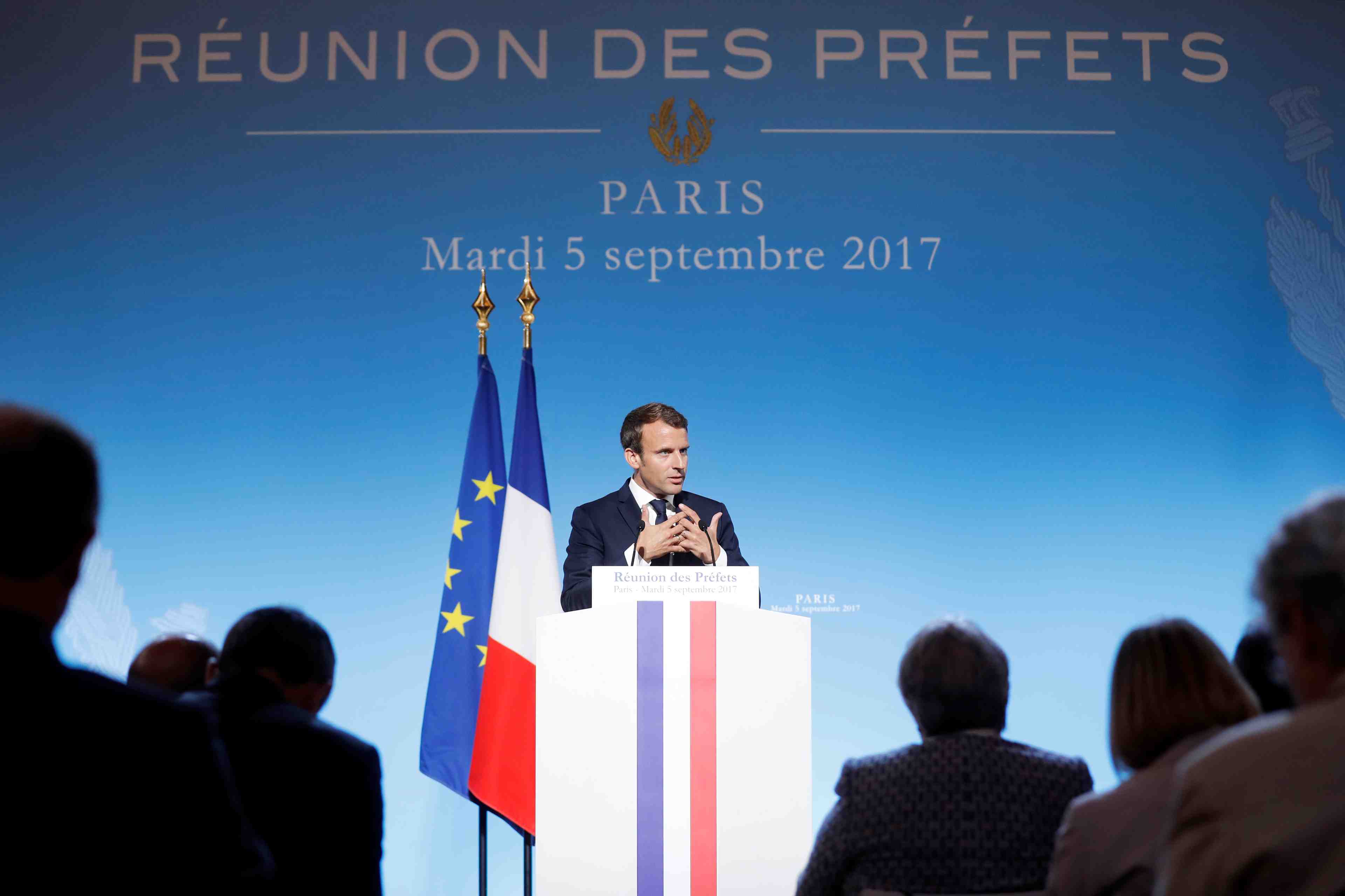 Macron annonce une hausse de 7% du budget de l'interieur en 2018