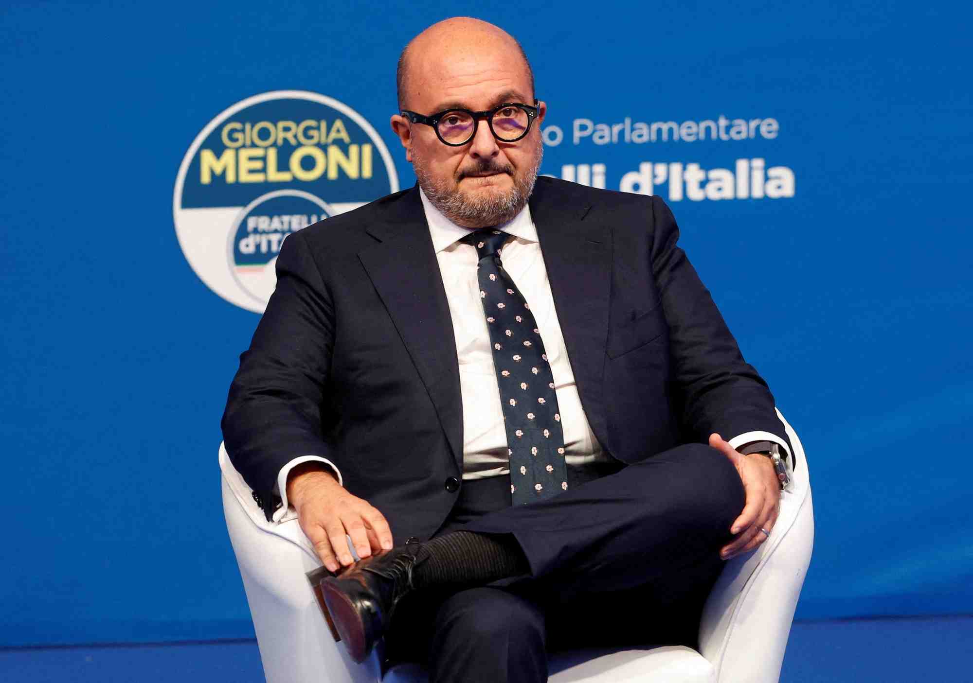 Le ministre italien de la culture gennaro sangiuliano