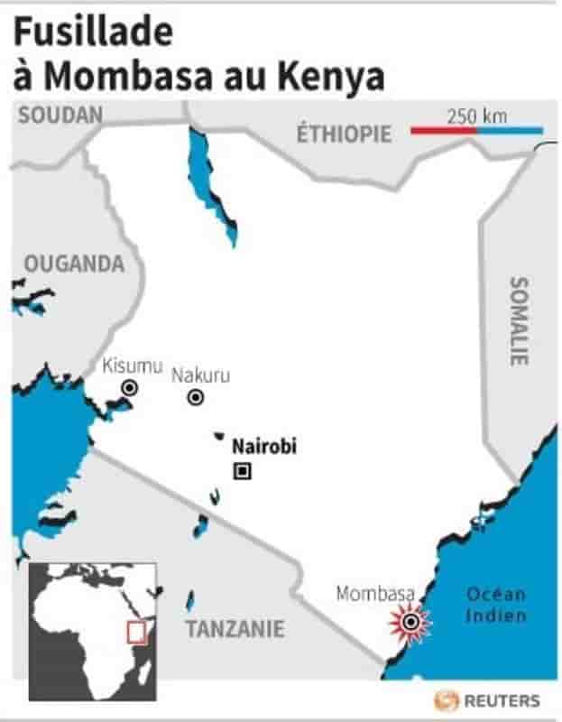 Une fusillade fait quatre morts à Mombasa au Kenya