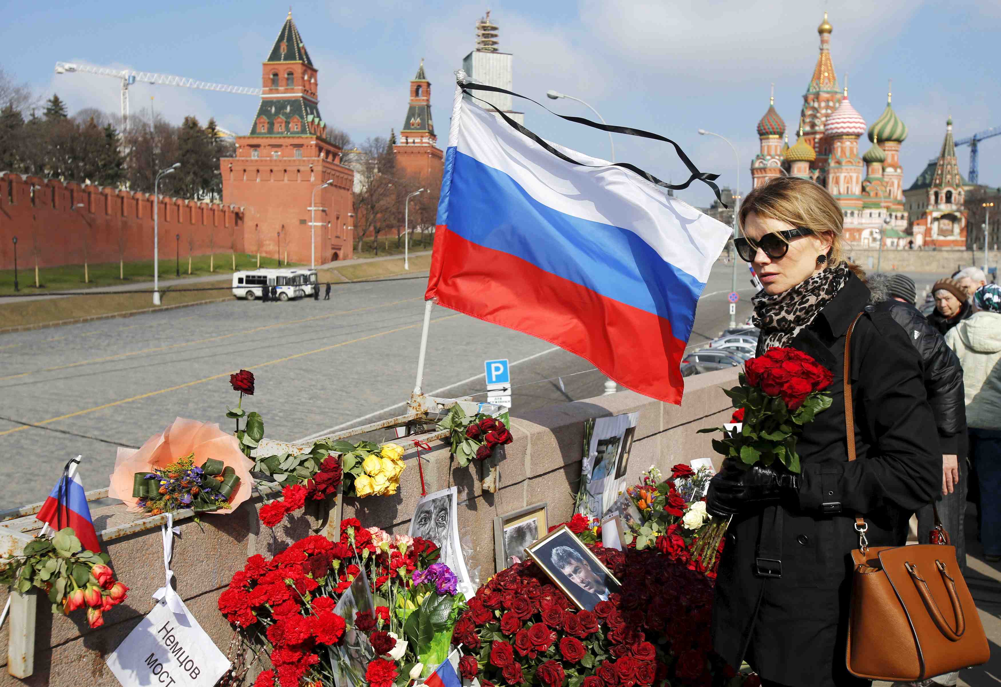 Hommage a l'opposant russe boris nemtsov 40 jours apres son assassinat