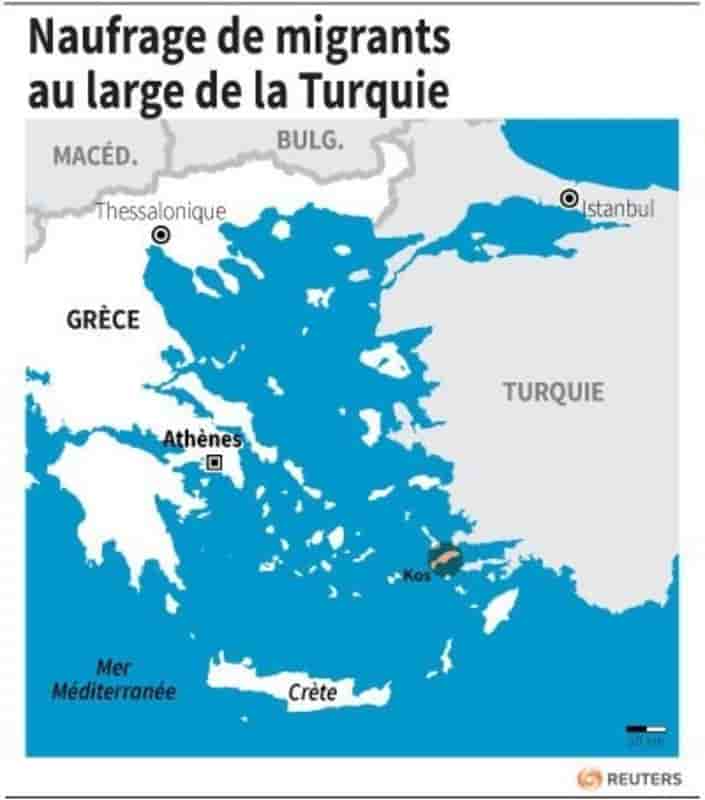 Naufrage de migrants au large de la turquie