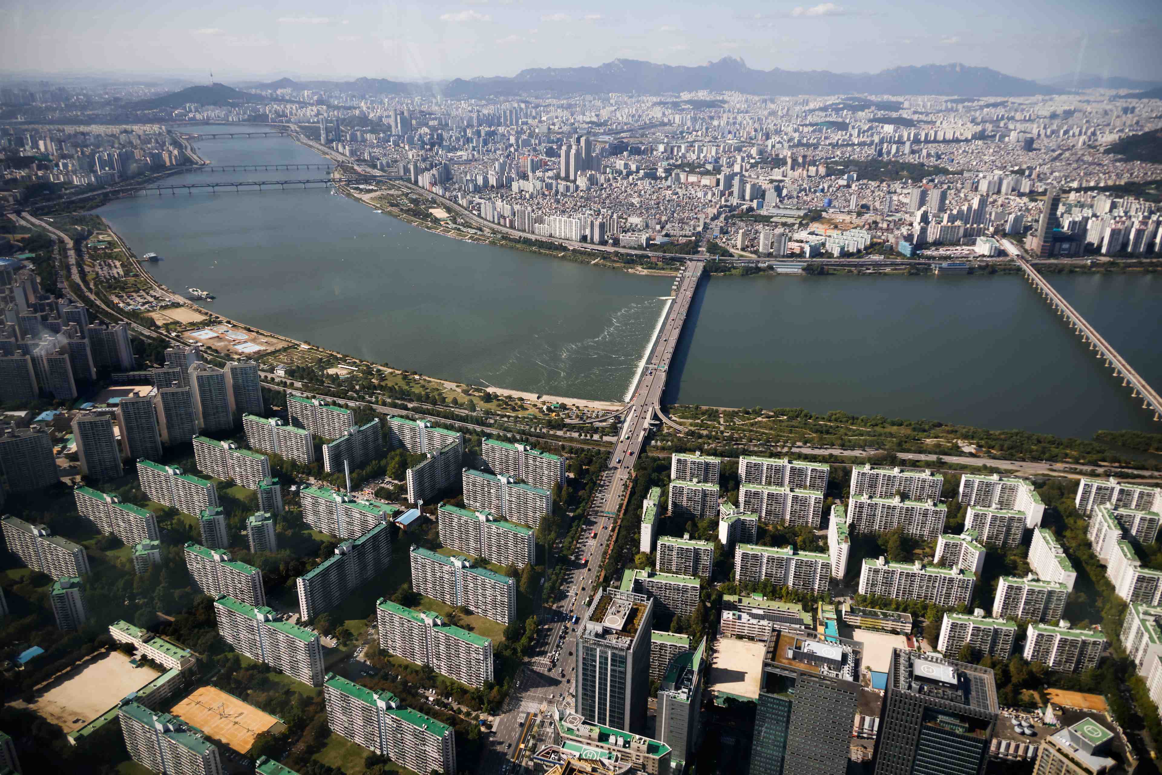 Vue aerienne de seoul, en coree du sud