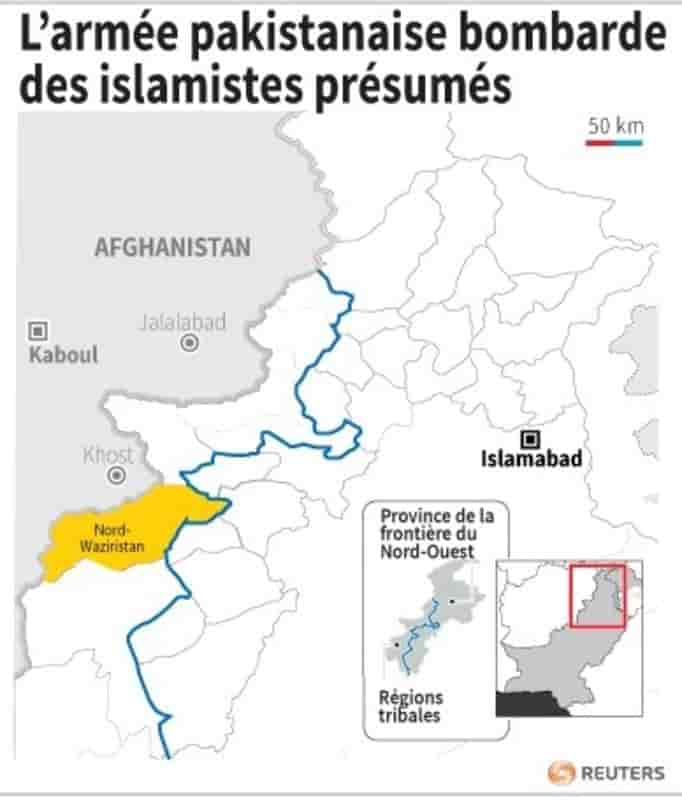 Le Pakistan bombarde des islamistes présumés