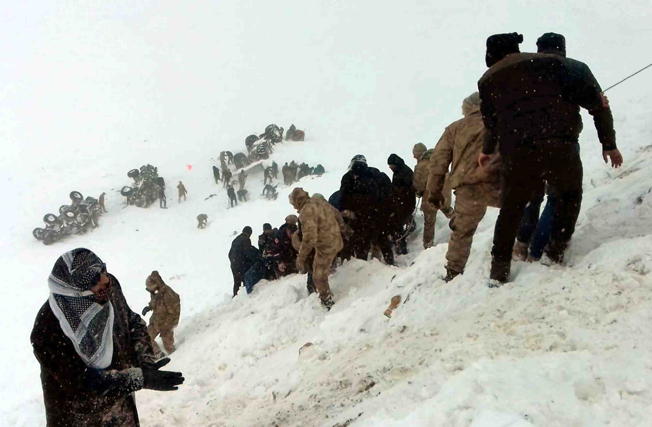 Au moins 38 personnes tuees par deux avalanches en turquie
