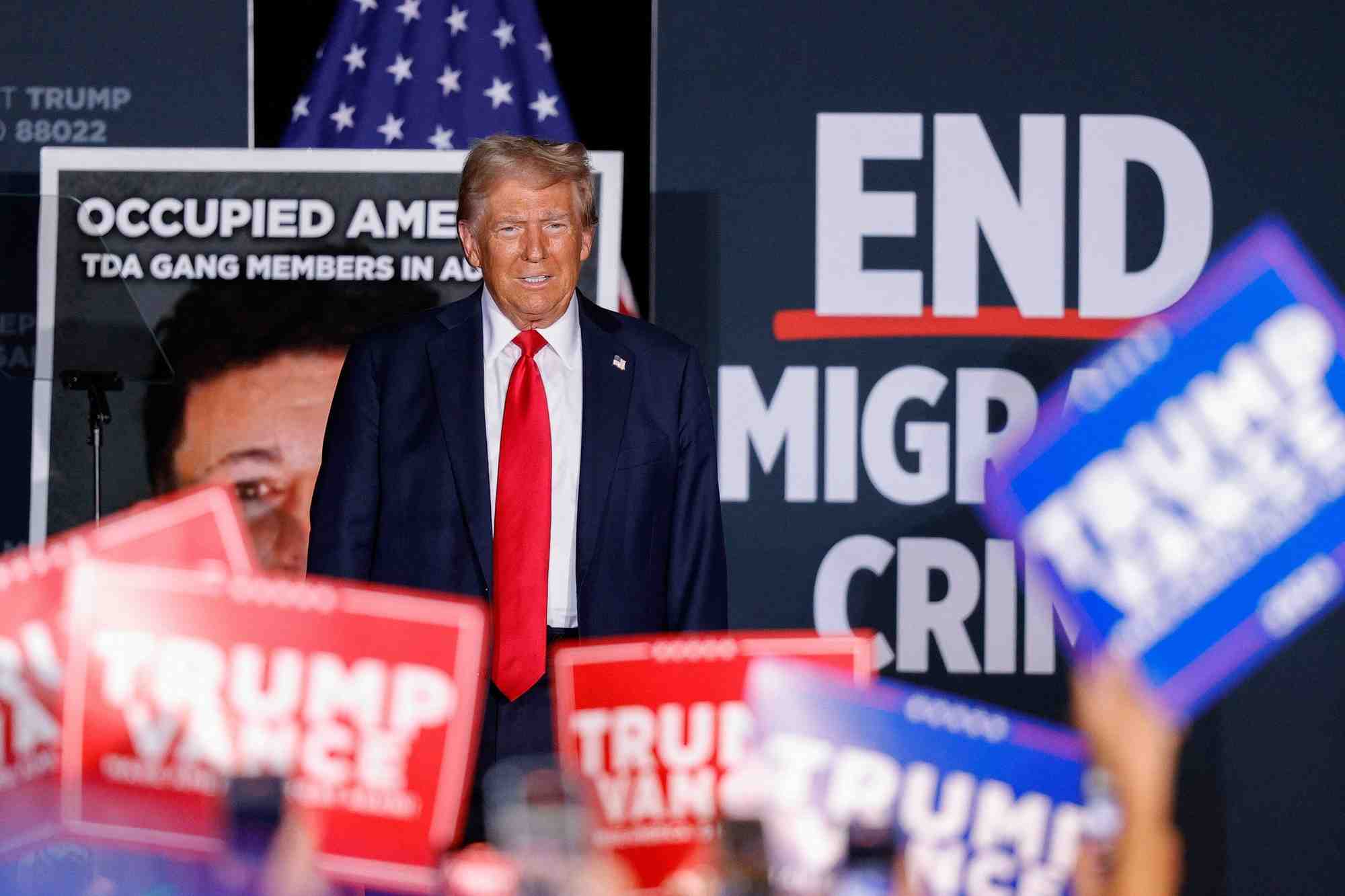 Donald trump lors d'un rassemblement dans le colorado