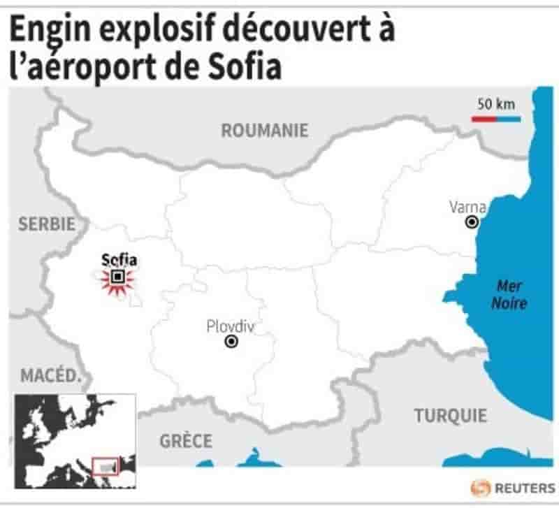 Engin explosif devant l'aeroport de sofia