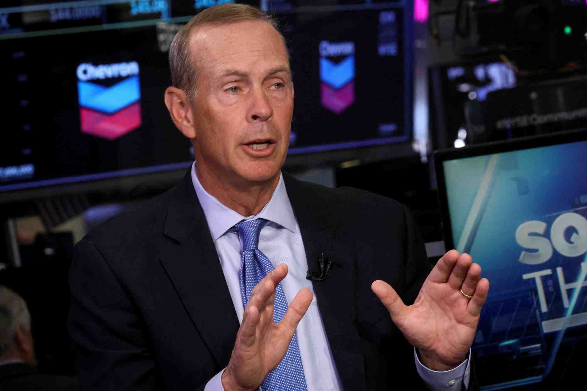 Michael wirth, president-directeur general de chevron corp, s'exprime lors d'une interview au nyse a new york