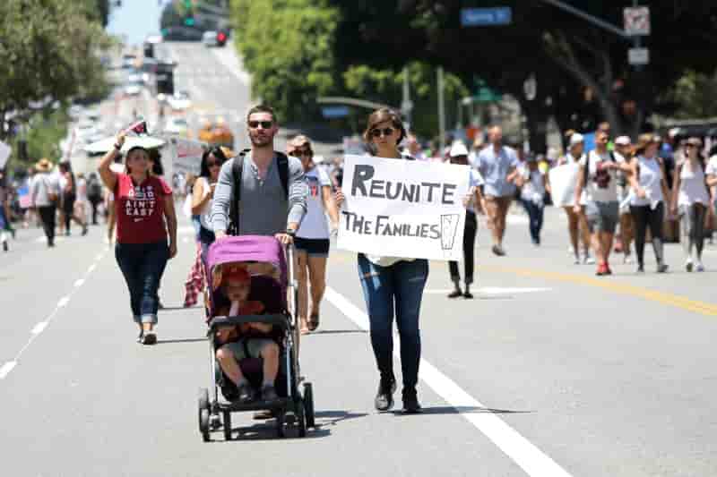 Etats-units: manifestations contre la politique d'immigration de trump