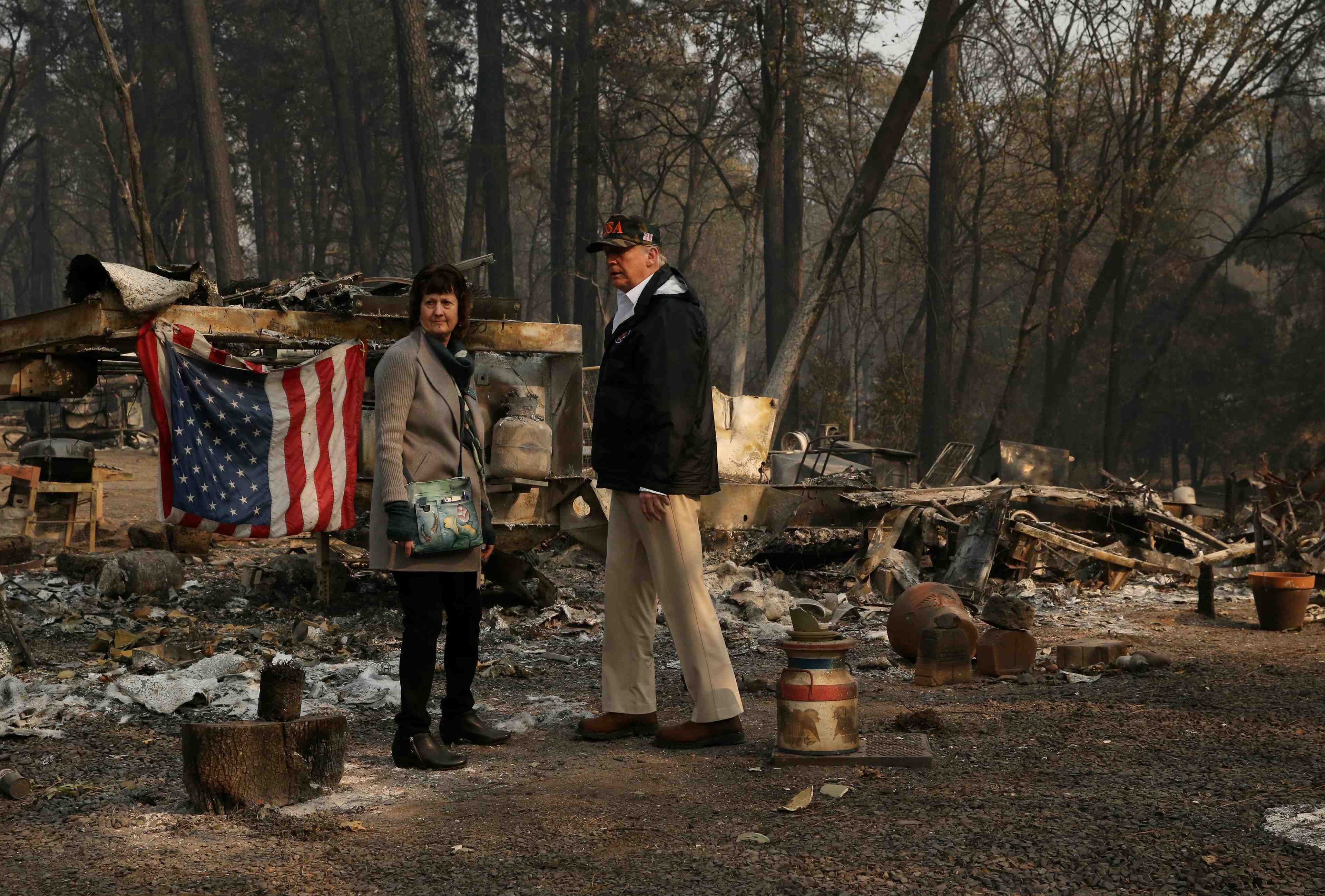 Le bilan de l'incendie "camp fire" revu a la baisse