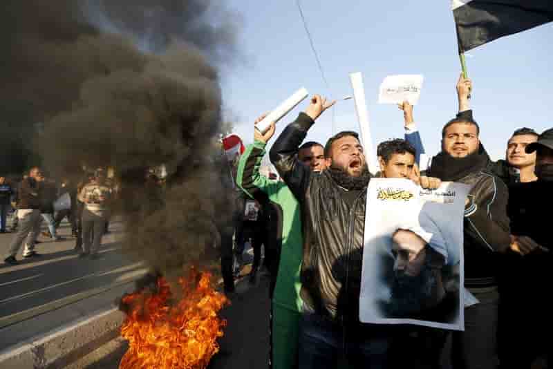 Manifestations anti-saoudiennes a bagdad, et dans le sud de l'irak