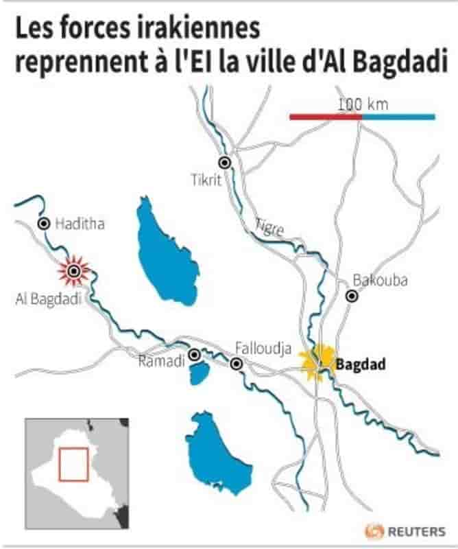 Les forces irakiennes reprennent a l'ei la ville d'al bagdadi
