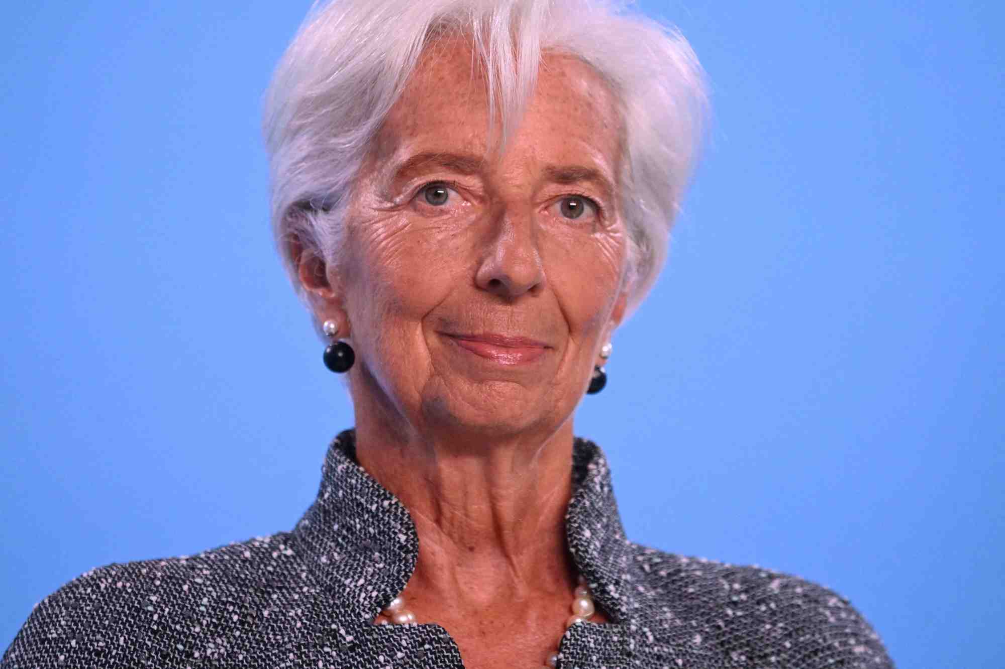 La presidente de la banque centrale europeenne (bce) christine lagarde