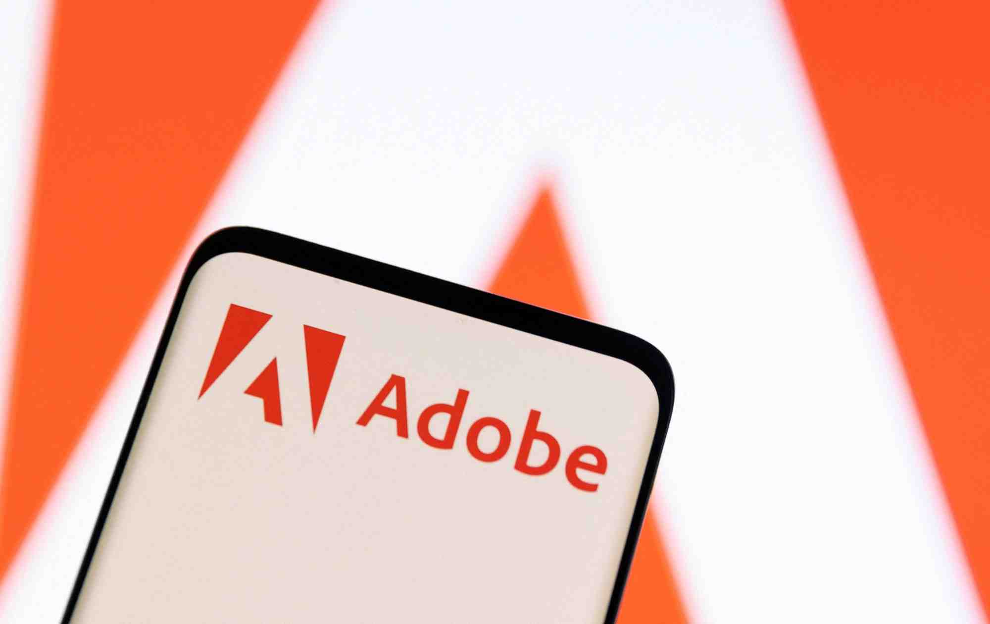 Logo d'adobe sur un smartphone