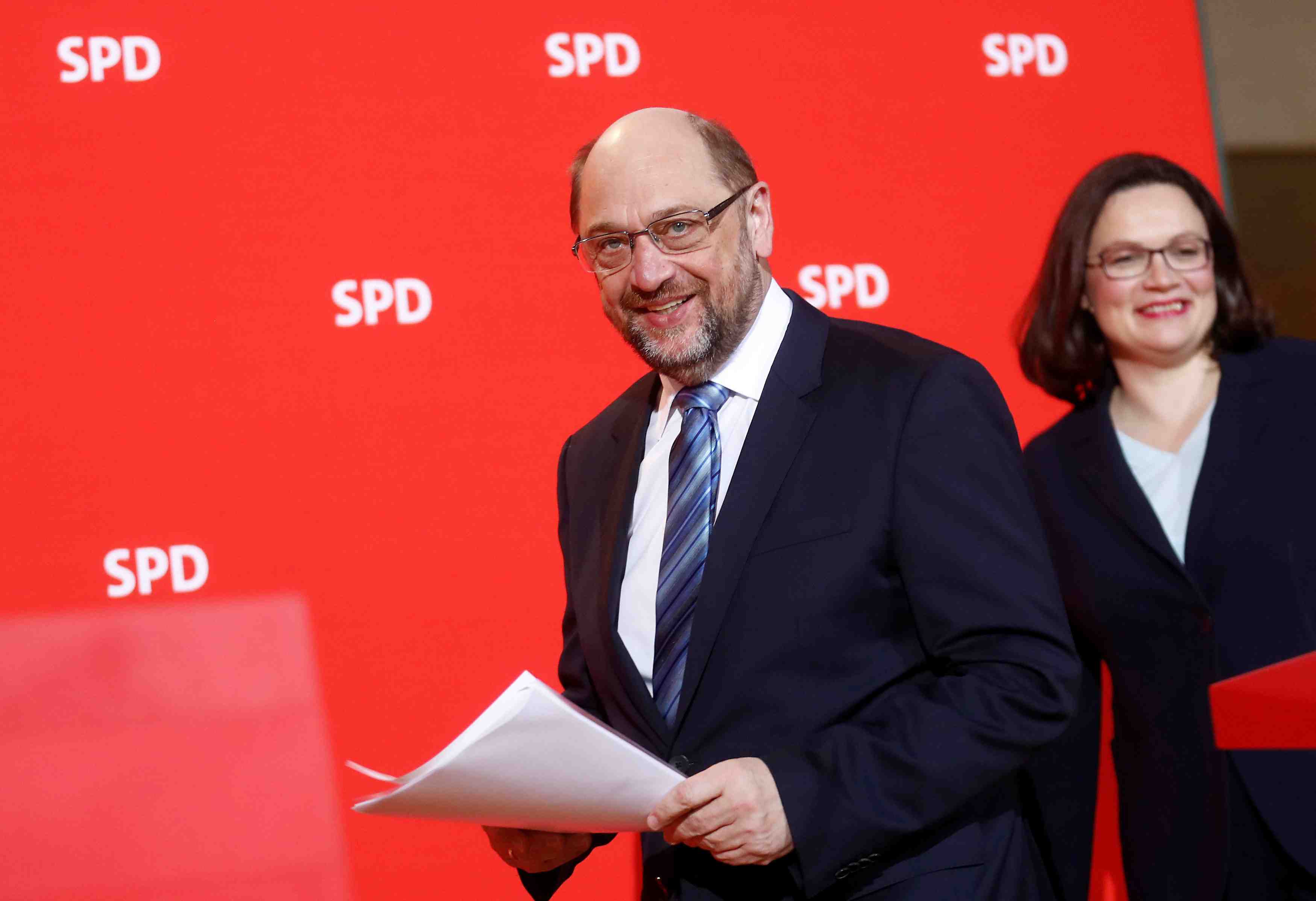 Schulz optimiste sur le soutien du spd a l'accord de coalition