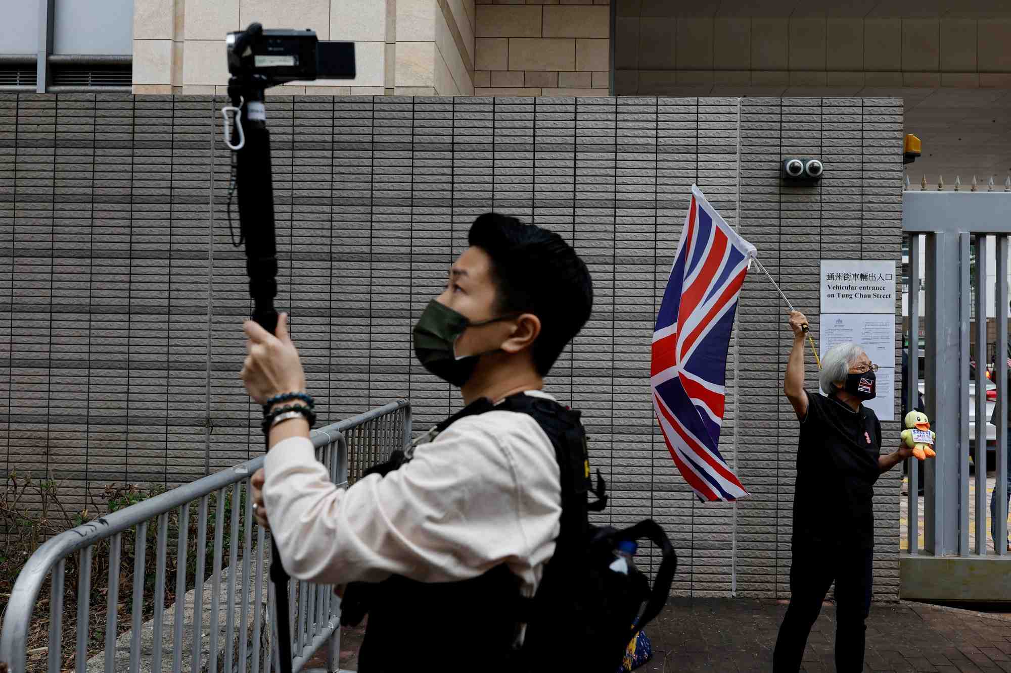 Proces des contrevenants a la loi de securite nationale, a hong kong