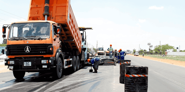 Travaux route Lusaka Zambie infrastructures