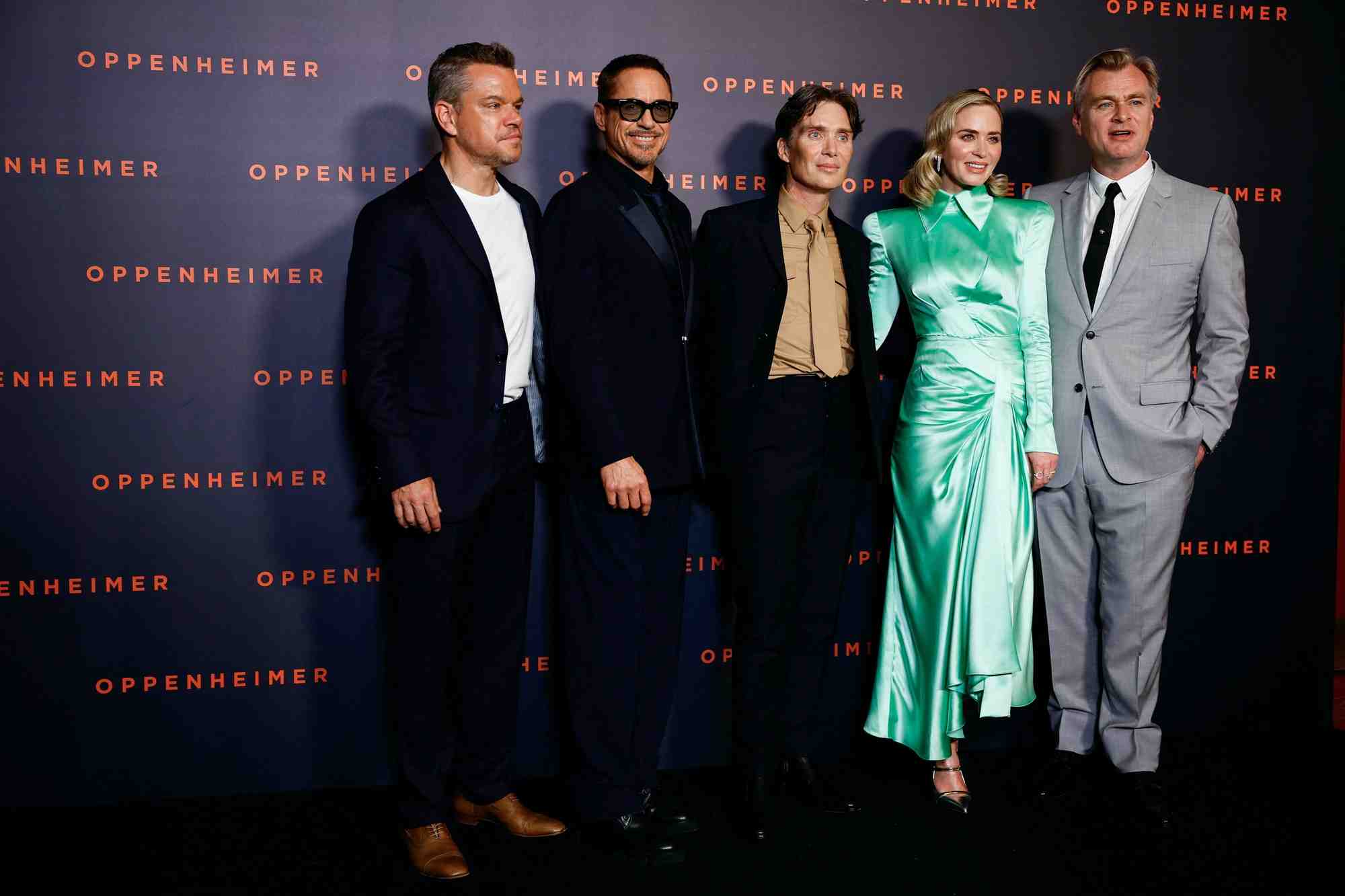 Le photocall avant la premiere du film "oppenheimer" au grand rex a paris