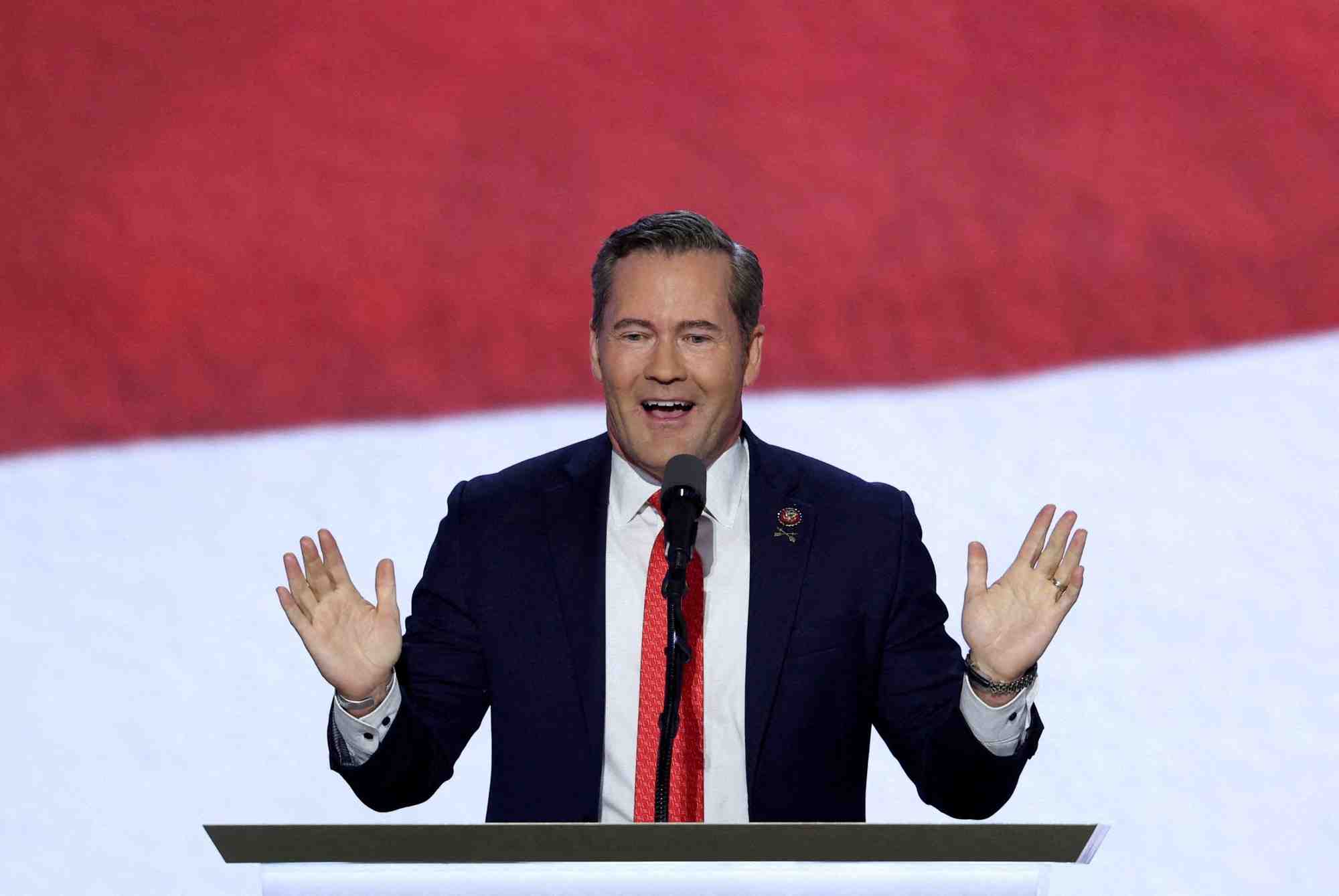 Michael waltz lors du troisieme jour de la convention nationale republicaine