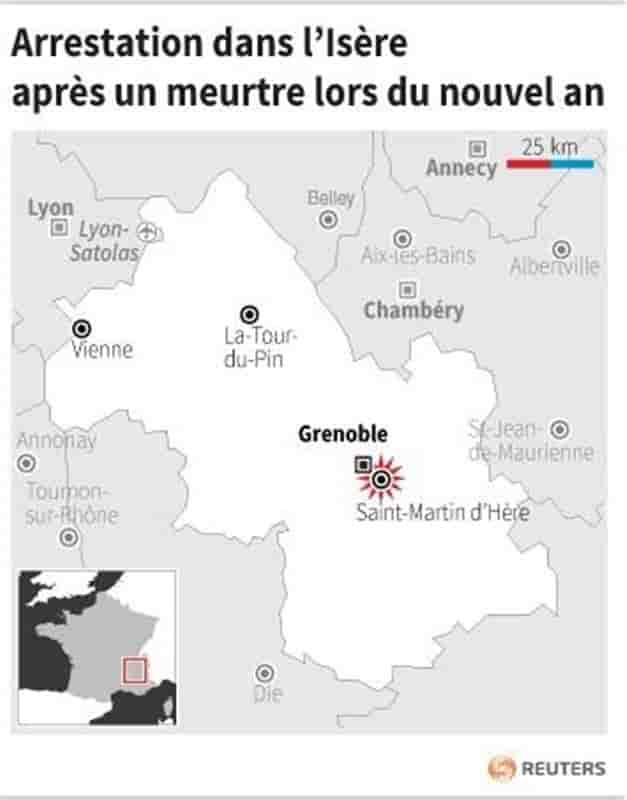 Un meurtrier présumé de la Saint-Sylvestre arrêté dans l'Isère